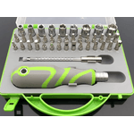 Casa si Gradina - Constructii - Scule de mana si unelte - Seturi scule - Trusa surubelnita cu biti si tubulare verde 41 piese - Infinity.ro