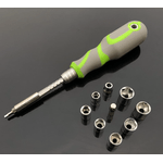 Casa si Gradina - Constructii - Scule de mana si unelte - Seturi scule - Trusa surubelnita cu biti si tubulare verde 41 piese - Infinity.ro