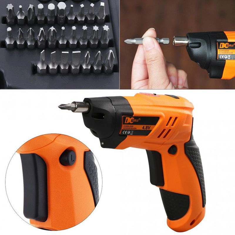 Casa si Gradina - Constructii - Scule de mana si unelte - Seturi scule - Trusa Surubelnita Electrica cu Acumulator 47 Piese 4.8V 200RPM DCTools - Infinity.ro