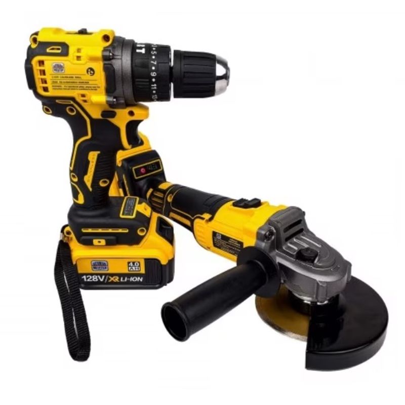 Casa si Gradina - Constructii - Scule de mana si unelte - Seturi scule - Trusa Polizor Unghiular + Autofiletanta cu 2 Acumulatori 128V - Infinity.ro