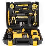 Casa si Gradina - Constructii - Scule de mana si unelte - Seturi scule - Trusa Bormasina German Meister cu 2 Acumulatori 36V 2Ah Autofiletanta cu Percutie cu 30 de accesorii - Infinity.ro