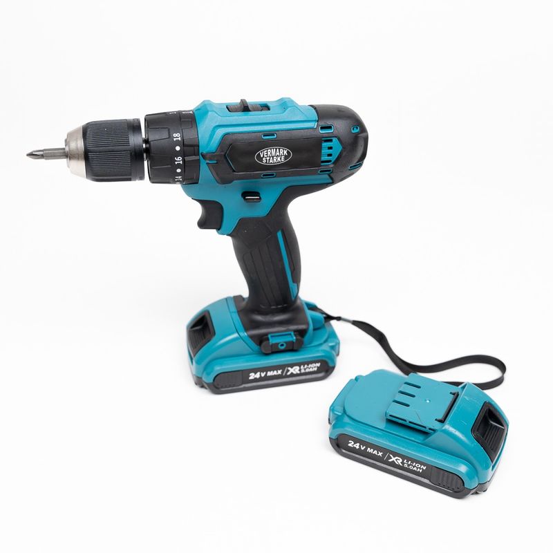 Casa si Gradina - Constructii - Scule de mana si unelte - Seturi scule - Autofiletanta cu Percutie (Bormasina) 24V Trusa 30 Accesorii 2 Acumulatori - Infinity.ro
