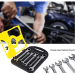 Casa si Gradina - Constructii - Scule de mana si unelte - Chei si truse chei - Set 7 Chei Inelare cu Clichet Duble Articulate - Infinity.ro