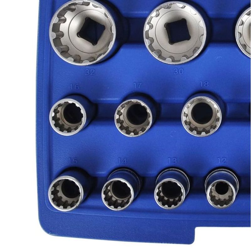 Casa si Gradina - Constructii - Scule de mana si unelte - Chei si truse chei - Set chei tubulare bihexagonale 19 piese - Infinity.ro