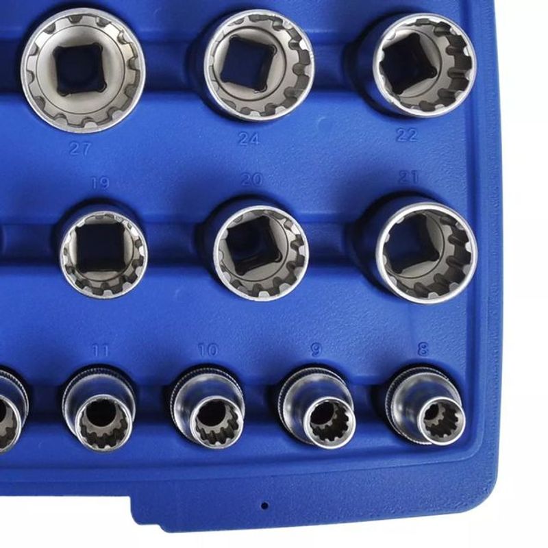 Casa si Gradina - Constructii - Scule de mana si unelte - Chei si truse chei - Set chei tubulare bihexagonale 19 piese - Infinity.ro