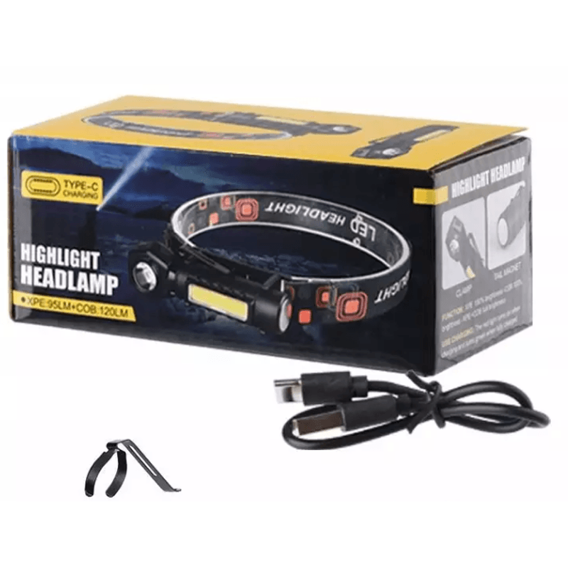 Casa si Gradina - Corpuri si surse de iluminat - Iluminat exterior - Lanterne - Lanterna de cap model 212 cu incarcare USB Type C - Infinity.ro