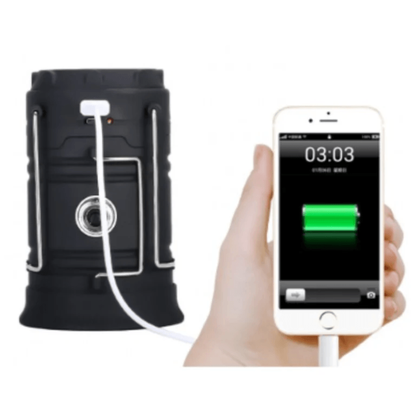 Casa si Gradina - Corpuri si surse de iluminat - Iluminat exterior - Lanterne - Lanterna tip felinar solar cu functie incarcare telefon 5800T - Infinity.ro