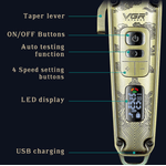 Ingrijire personala si Cosmetice - Aparate & accesorii ingrijire personala - Aparate de ras si tuns - Aparate de tuns - Masina de tuns profesionala VGR V005 cu accesorii - Infinity.ro