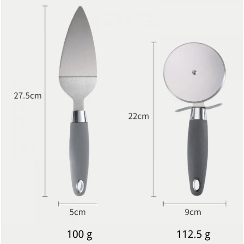 Casa si Gradina - Bucatarie si vesela - Ustensile bucatarie - Seturi ustensile de bucatarie - Set ustensile pentru pizza 2 piese otel inoxidabil - Infinity.ro