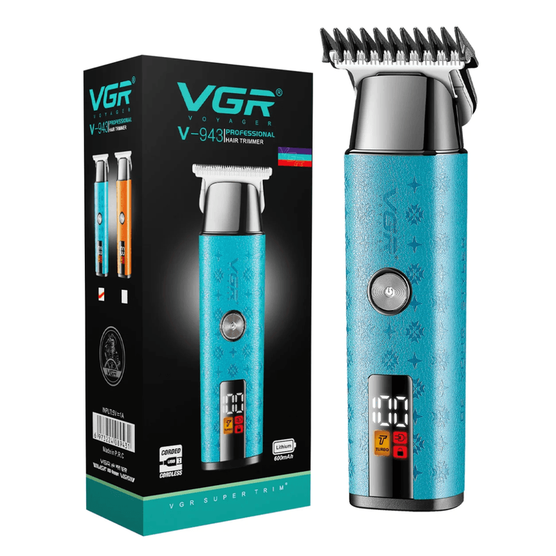 Ingrijire personala si Cosmetice - Aparate & accesorii ingrijire personala - Aparate de ras si tuns - Aparate de tuns - Set aparat de tuns fara fir VGR V 943 cu 3 distantiere afisaj LED - Infinity.ro