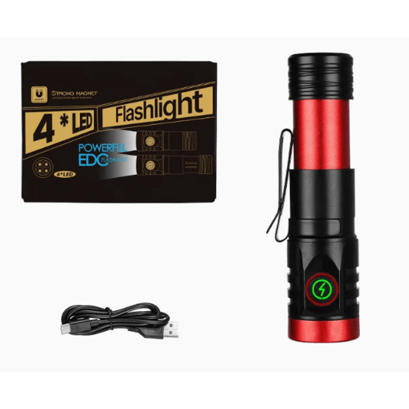 Casa si Gradina - Corpuri si surse de iluminat - Iluminat exterior - Lanterne - Mini Lanterna puternica de mana BL402x extensibila cu 4 LED si 3000 lumeni - Infinity.ro