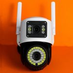 Casa si Gradina - Electrice - Smart Home - Camere de supraveghere - Camera de supraveghere IP 2 EYES VIEW 2 ECRANE in acelasi timp 5.0MPX rotire 360 ​​​​de grade vedere pe timp de noapte - Infinity.ro