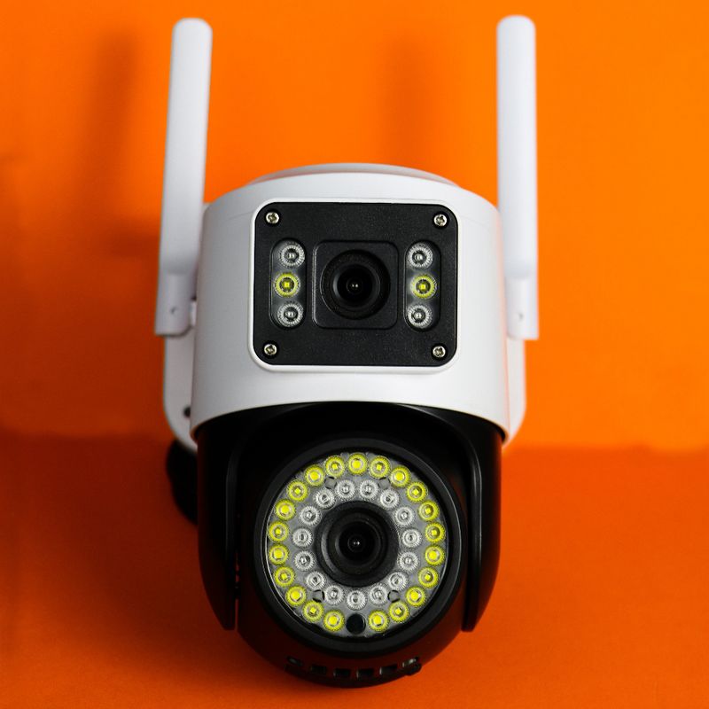 Casa si Gradina - Electrice - Smart Home - Camere de supraveghere - Camera de supraveghere IP 2 EYES VIEW 2 ECRANE in acelasi timp 5.0MPX rotire 360 ​​​​de grade vedere pe timp de noapte - Infinity.ro