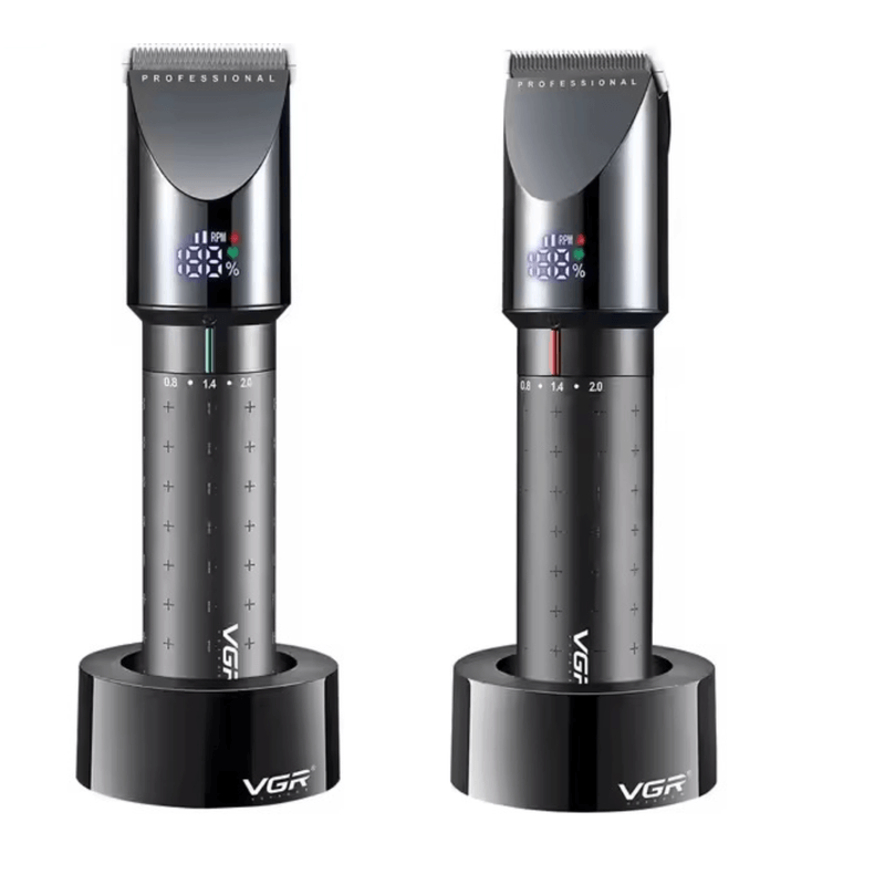 Ingrijire personala si Cosmetice - Aparate & accesorii ingrijire personala - Aparate de ras si tuns - Aparate de tuns - Aparat de tuns fara fir VGR V698 4 distantiere afisaj LED cu suport incarcare USB - Infinity.ro