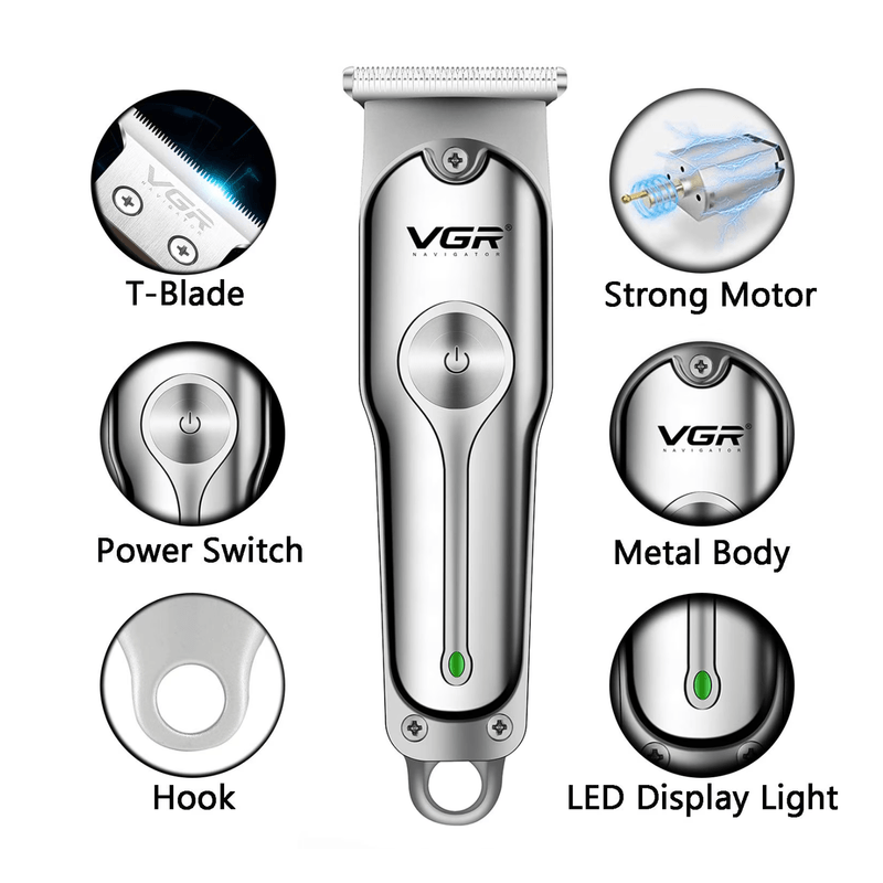 Ingrijire personala si Cosmetice - Aparate & accesorii ingrijire personala - Aparate de ras si tuns - Aparate de tuns - Aparat de tuns VGR V 071 cu acumulator Argintiu - Infinity.ro