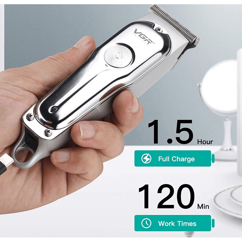 Ingrijire personala si Cosmetice - Aparate & accesorii ingrijire personala - Aparate de ras si tuns - Aparate de tuns - Aparat de tuns VGR V 071 cu acumulator Argintiu - Infinity.ro