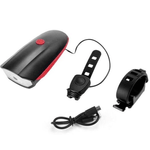 Casa si Gradina - Corpuri si surse de iluminat - Iluminat exterior - Lanterne - Kit 7588 lanterna pentru bicicleta cu Claxon reincarcabil prin USB - Infinity.ro