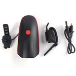 Casa si Gradina - Corpuri si surse de iluminat - Iluminat exterior - Lanterne - Kit 7588 lanterna pentru bicicleta cu Claxon reincarcabil prin USB - Infinity.ro