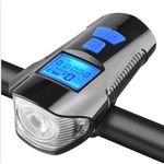 Casa si Gradina - Corpuri si surse de iluminat - Iluminat exterior - Lanterne - Lanterna de Bicicleta FY317 cu Claxon si Kilometraj DIGITAL - Infinity.ro