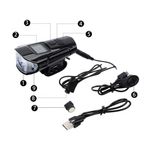Casa si Gradina - Corpuri si surse de iluminat - Iluminat exterior - Lanterne - Lanterna de Bicicleta FY317 cu Claxon si Kilometraj DIGITAL - Infinity.ro