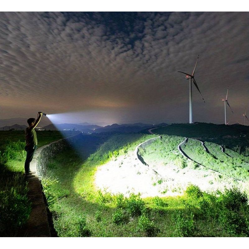 Casa si Gradina - Corpuri si surse de iluminat - Iluminat exterior - Lanterne - Lanterna Reincarcabila de 1500LM de Actiune si Magnet cutie VERDE - Infinity.ro