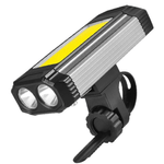 Casa si Gradina - Corpuri si surse de iluminat - Iluminat exterior - Lanterne - Lanterna de bicicleta, reincarcabila prin USB, 5 moduri 2 x Cob Rotund + 1 COB dreptunghiular - Infinity.ro