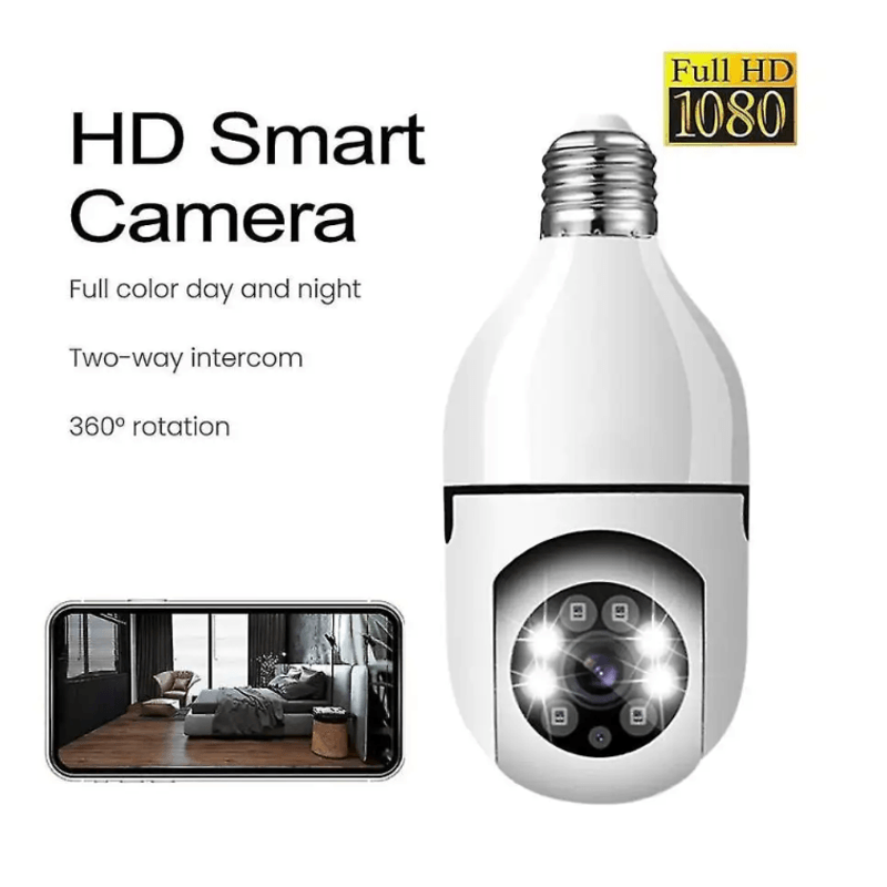 Casa si Gradina - Electrice - Smart Home - Camere de supraveghere - Camera supraveghere WiFi 8177HJ tip bec cu soclu E27 vedere nocturna - Infinity.ro
