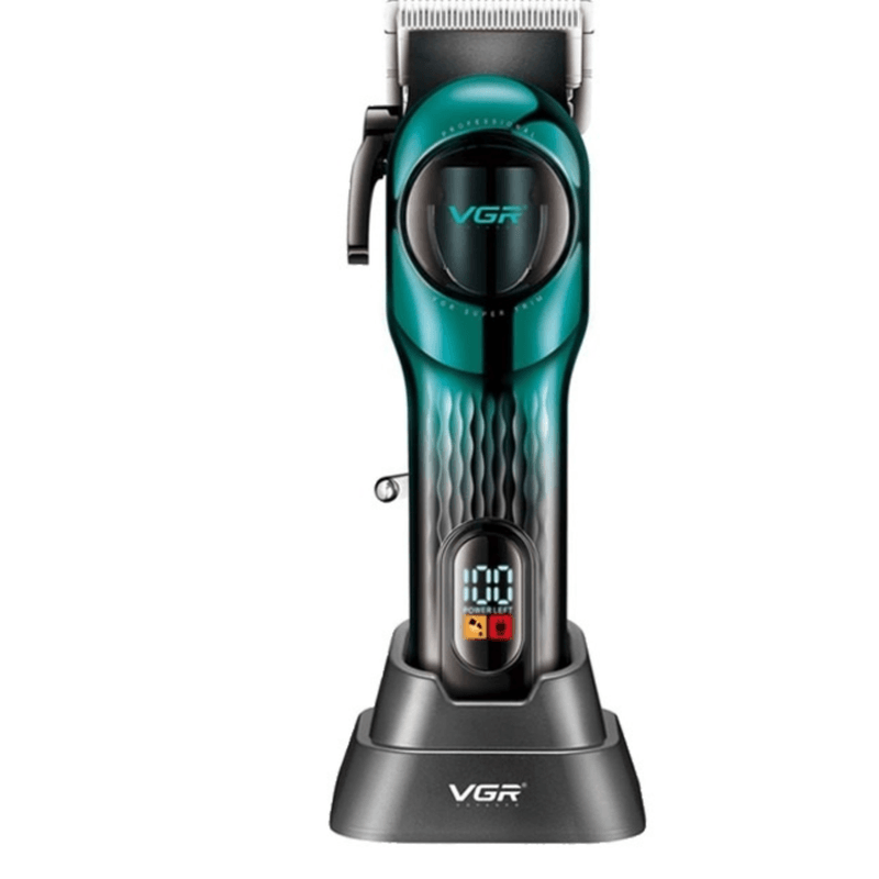 Ingrijire personala si Cosmetice - Aparate & accesorii ingrijire personala - Aparate de ras si tuns - Aparate de tuns - Set aparat de tuns fara fir VGR V 166 2000mah 6 distantiere incarcare USB si suport - Infinity.ro