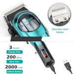 Ingrijire personala si Cosmetice - Aparate & accesorii ingrijire personala - Aparate de ras si tuns - Aparate de tuns - Set aparat de tuns fara fir VGR V 166 2000mah 6 distantiere incarcare USB si suport - Infinity.ro