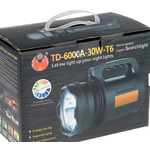 Casa si Gradina - Corpuri si surse de iluminat - Iluminat exterior - Lanterne - Lanterna Profesionala cu LED TD 6000A T6 de 30 W Acumulator Integrat Negru - Infinity.ro