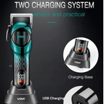 Ingrijire personala si Cosmetice - Aparate & accesorii ingrijire personala - Aparate de ras si tuns - Aparate de tuns - Set aparat de tuns fara fir VGR V 166 2000mah 6 distantiere incarcare USB si suport - Infinity.ro