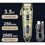 Ingrijire personala si Cosmetice - Aparate & accesorii ingrijire personala - Aparate de ras si tuns - Aparate de tuns - Aparat de Tuns Fara Fir V005 Carcasa Metalica 8 Distantiere Lama din Otel Inoxidabil - Infinity.ro