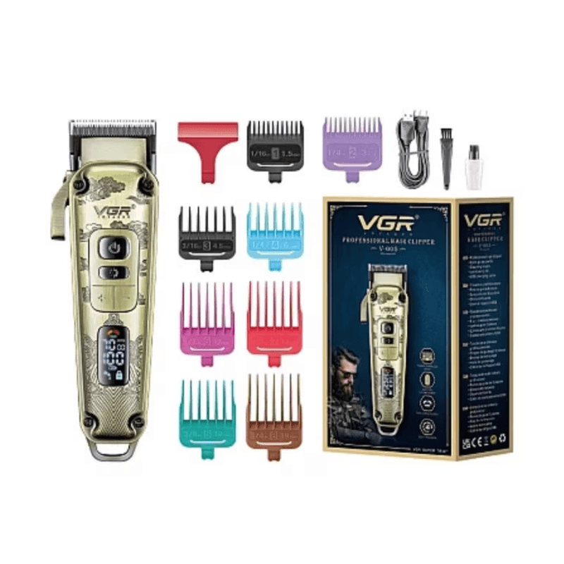 Ingrijire personala si Cosmetice - Aparate & accesorii ingrijire personala - Aparate de ras si tuns - Aparate de tuns - Aparat de Tuns Fara Fir V005 Carcasa Metalica 8 Distantiere Lama din Otel Inoxidabil - Infinity.ro