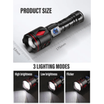 Casa si Gradina - Corpuri si surse de iluminat - Iluminat exterior - Lanterne - Lanterna puternica de mana ROMB LASER WICK 5800 lumeni si incarcare USB - Infinity.ro