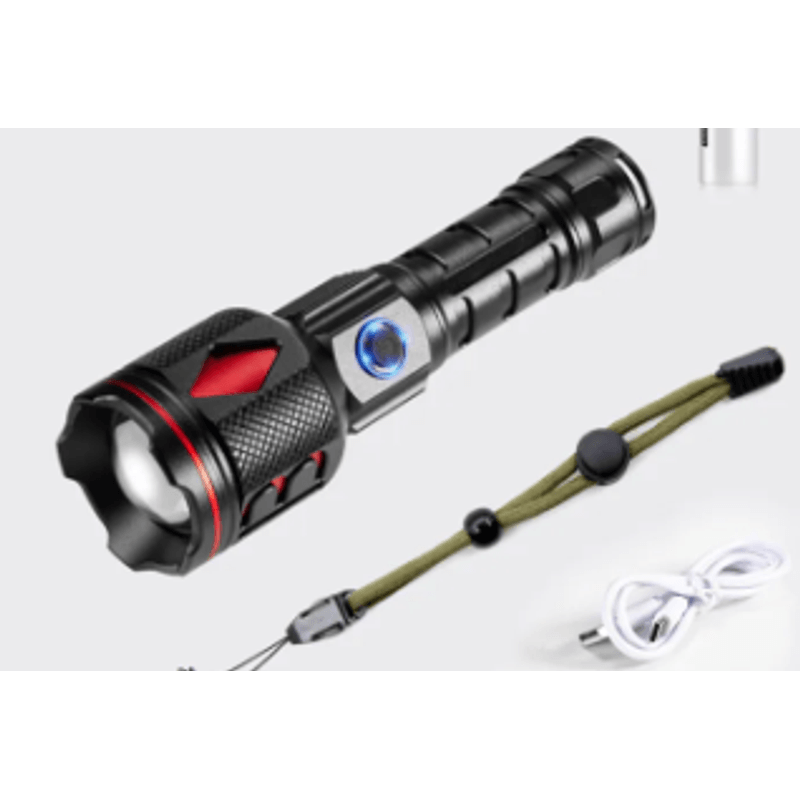 Casa si Gradina - Corpuri si surse de iluminat - Iluminat exterior - Lanterne - Lanterna puternica de mana ROMB LASER WICK 5800 lumeni si incarcare USB - Infinity.ro