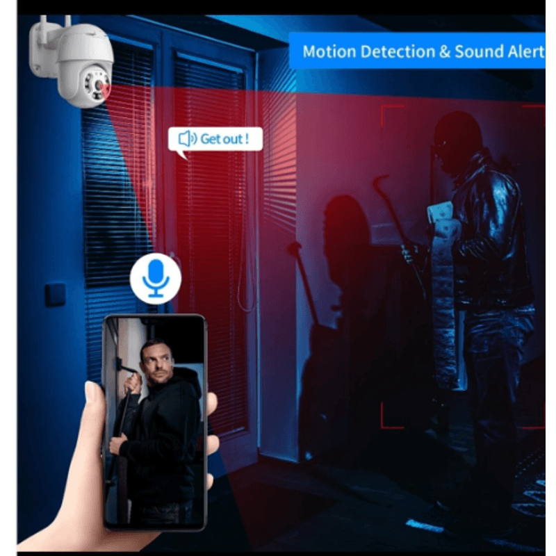 Casa si Gradina - Electrice - Smart Home - Camere de supraveghere - Camera de supraveghere WIFI Pro 8 LED 3MP exterior/interior FullHD 2k 4X zoom - Infinity.ro