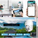 Casa si Gradina - Electrice - Smart Home - Camere de supraveghere - Camera de supraveghere WIFI Pro 8 LED 3MP exterior/interior FullHD 2k 4X zoom - Infinity.ro
