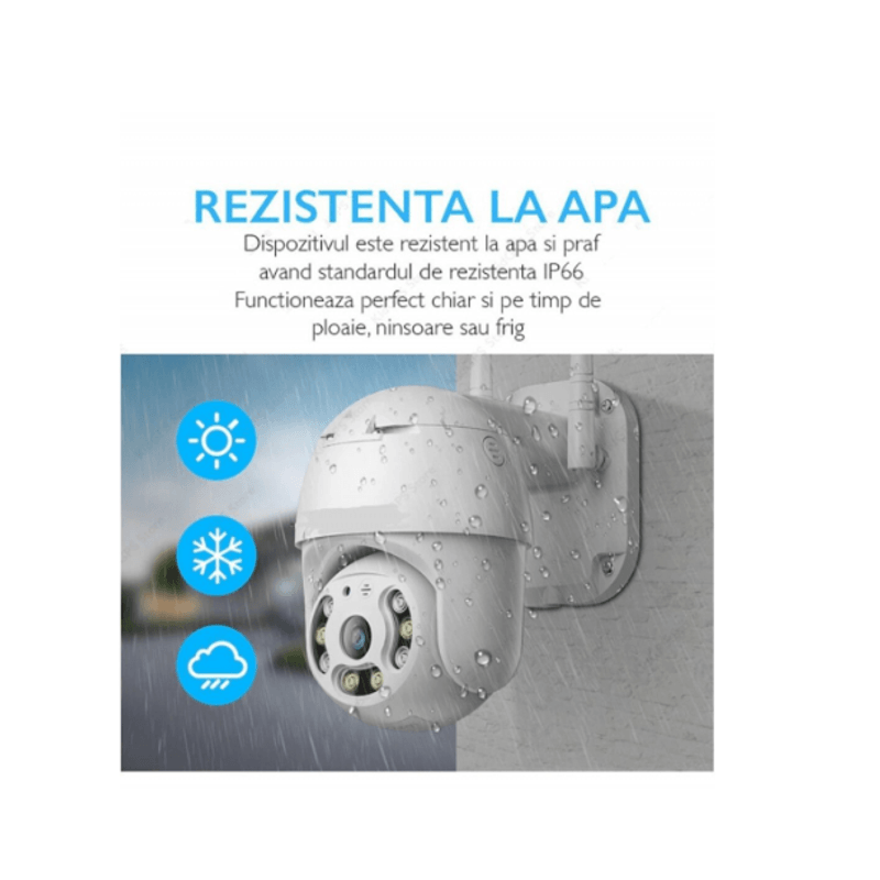 Casa si Gradina - Electrice - Smart Home - Camere de supraveghere - Camera de supraveghere WIFI Pro 8 LED 3MP exterior/interior FullHD 2k 4X zoom - Infinity.ro