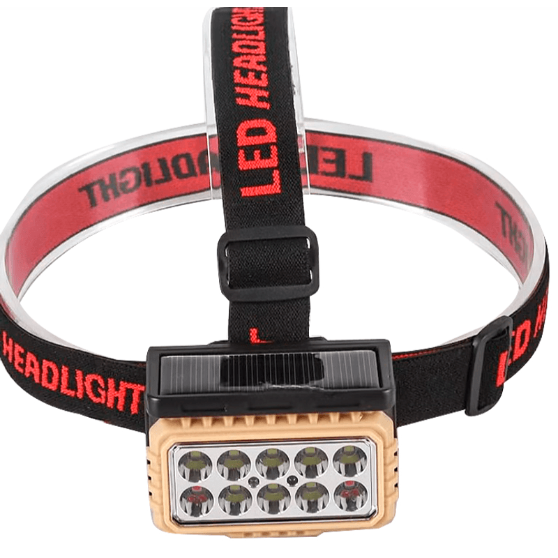 Casa si Gradina - Corpuri si surse de iluminat - Iluminat exterior - Lanterne - Lanterna de cap LY 806 cu panou solar si 10 leduri - Infinity.ro