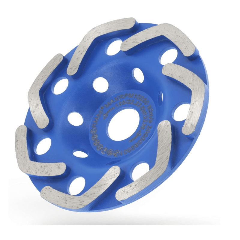 Casa si Gradina - Constructii - Scule electrice si accesorii - Scule multifunctionale si accesorii - Disc Diamantat ALBASTRU 125 Mm cu segmenti GRI pentru Slefuire Beton Mozaic Suprafete Dure - Infinity.ro