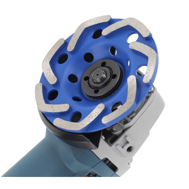 Casa si Gradina - Constructii - Scule electrice si accesorii - Scule multifunctionale si accesorii - Disc Diamantat ALBASTRU 125 Mm cu segmenti GRI pentru Slefuire Beton Mozaic Suprafete Dure - Infinity.ro