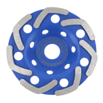 Casa si Gradina - Constructii - Scule electrice si accesorii - Scule multifunctionale si accesorii - Disc Diamantat ALBASTRU 125 Mm cu segmenti GRI pentru Slefuire Beton Mozaic Suprafete Dure - Infinity.ro