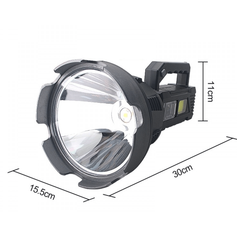 Casa si Gradina - Corpuri si surse de iluminat - Iluminat exterior - Lanterne - Lanterna de mana cu LED TD 999 de 50W cu 8000 lumeni acumulator integrat lumina laterala COB - Infinity.ro