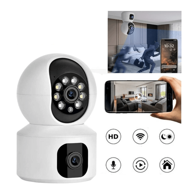 Casa si Gradina - Electrice - Smart Home - Camere de supraveghere - Camera dubla de supraveghere SX626 HD WIFI audio bidirectional - Infinity.ro