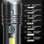 Casa si Gradina - Corpuri si surse de iluminat - Iluminat exterior - Lanterne - Mini lanterna de mana puternica BL C30C TG cu LED COB lateral - Infinity.ro