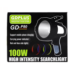 Casa si Gradina - Corpuri si surse de iluminat - Iluminat exterior - Lanterne - Lanterna reincarcabila 100W pliabila GD P80 cu 3 filtre color culoare negru - Infinity.ro