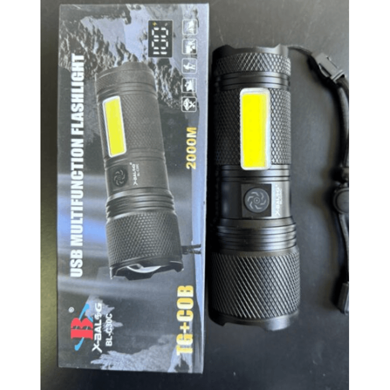 Casa si Gradina - Corpuri si surse de iluminat - Iluminat exterior - Lanterne - Mini lanterna de mana puternica BL C30C TG cu LED COB lateral - Infinity.ro