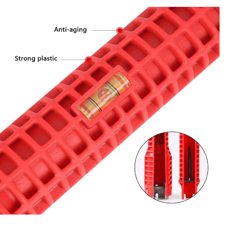 Casa si Gradina - Constructii - Scule de mana si unelte - Chei si truse chei - Cheie multifunctionala rosie pentru instalatii sanitare 3 capete interschimbabile - Infinity.ro