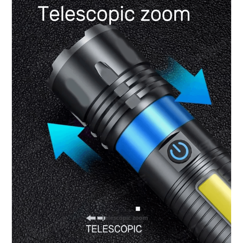 Casa si Gradina - Corpuri si surse de iluminat - Iluminat exterior - Lanterne - Mini lanterna de mana puternica BL C30C TG cu LED COB lateral - Infinity.ro