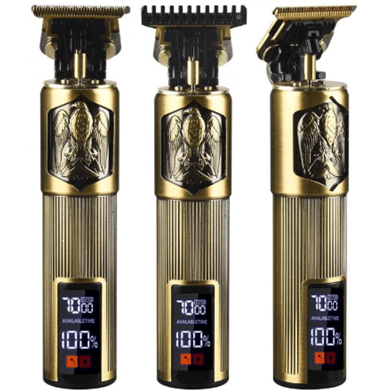 Ingrijire personala si Cosmetice - Aparate & accesorii ingrijire personala - Aparate de ras si tuns - Aparate de tuns - Trimmer de tuns si conturare Q TF11 vintage retro cu display - Infinity.ro